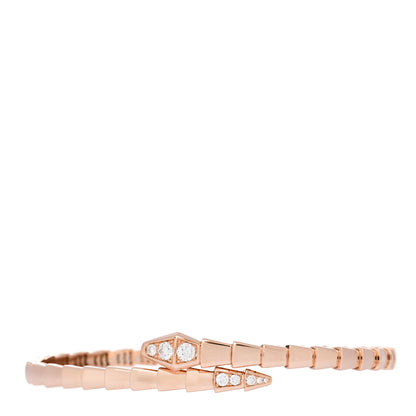 Bulgari 18K Rose Gold Diamond Serpenti Viper Bracelet L 1 of 4