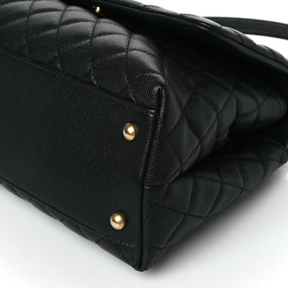 Chanel Caviar Quilted Small Coco Handle Flap Black 10 of 10