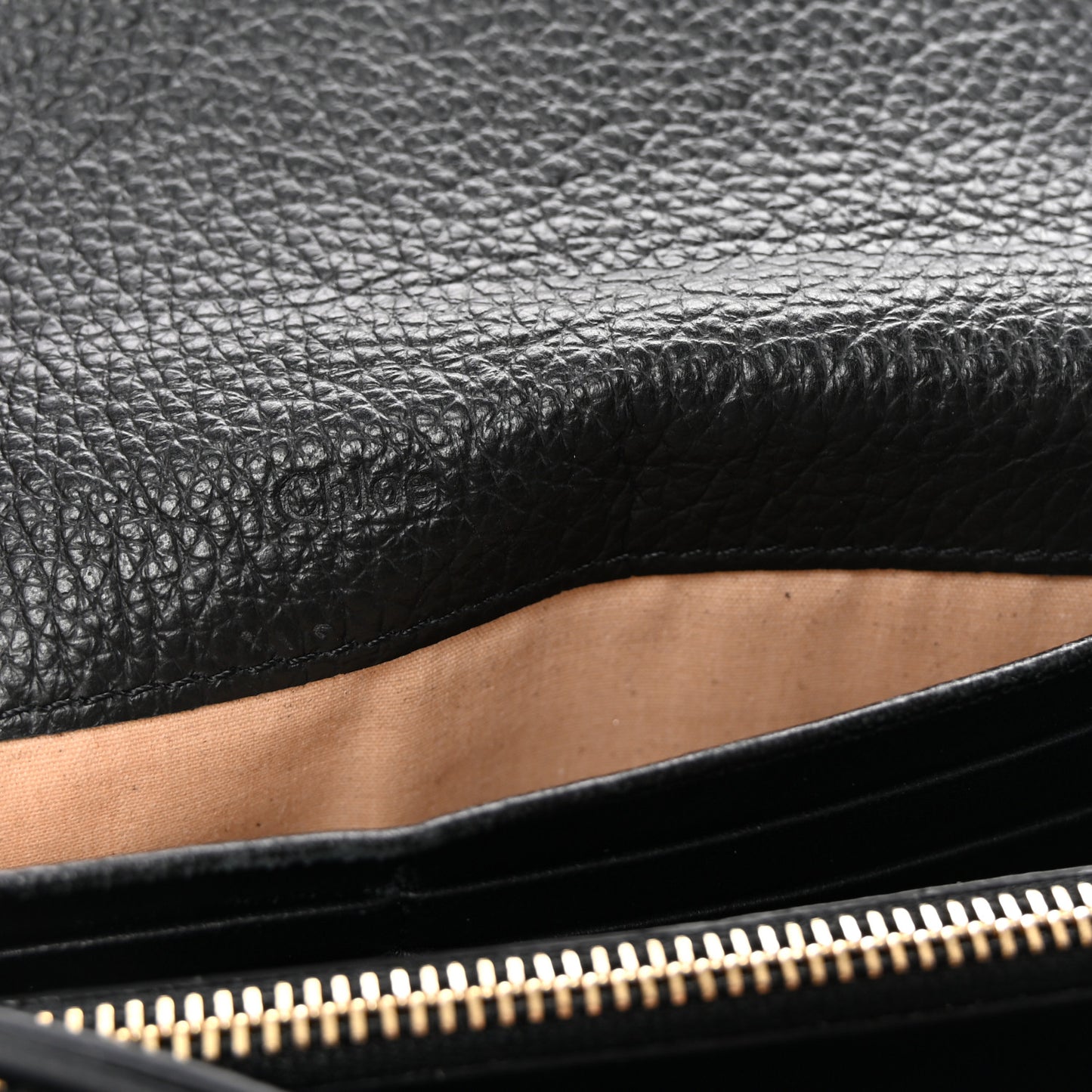 Calfskin Marcie Continental Flap Wallet Black