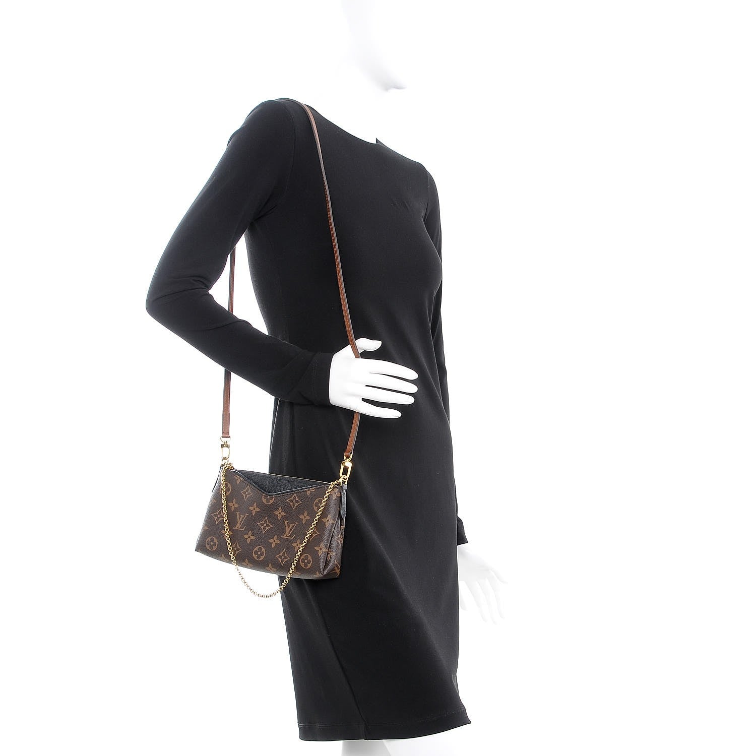 Louis Vuitton Monogram Pallas Clutch Black 2 of 7