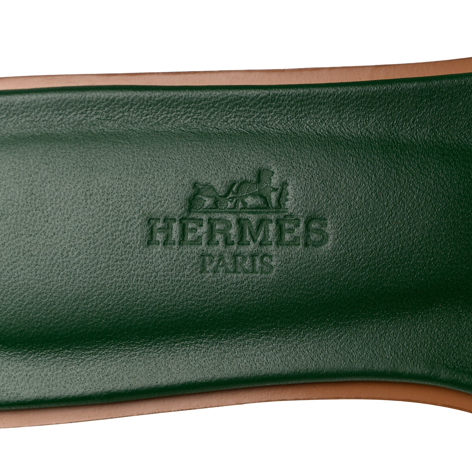 Hermes Toile H Oran Fringe Sandals 35 Vert 7 of 9