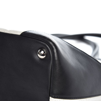 Chanel Calfskin Quilted Large Cambon Tote White Black 9 of 14