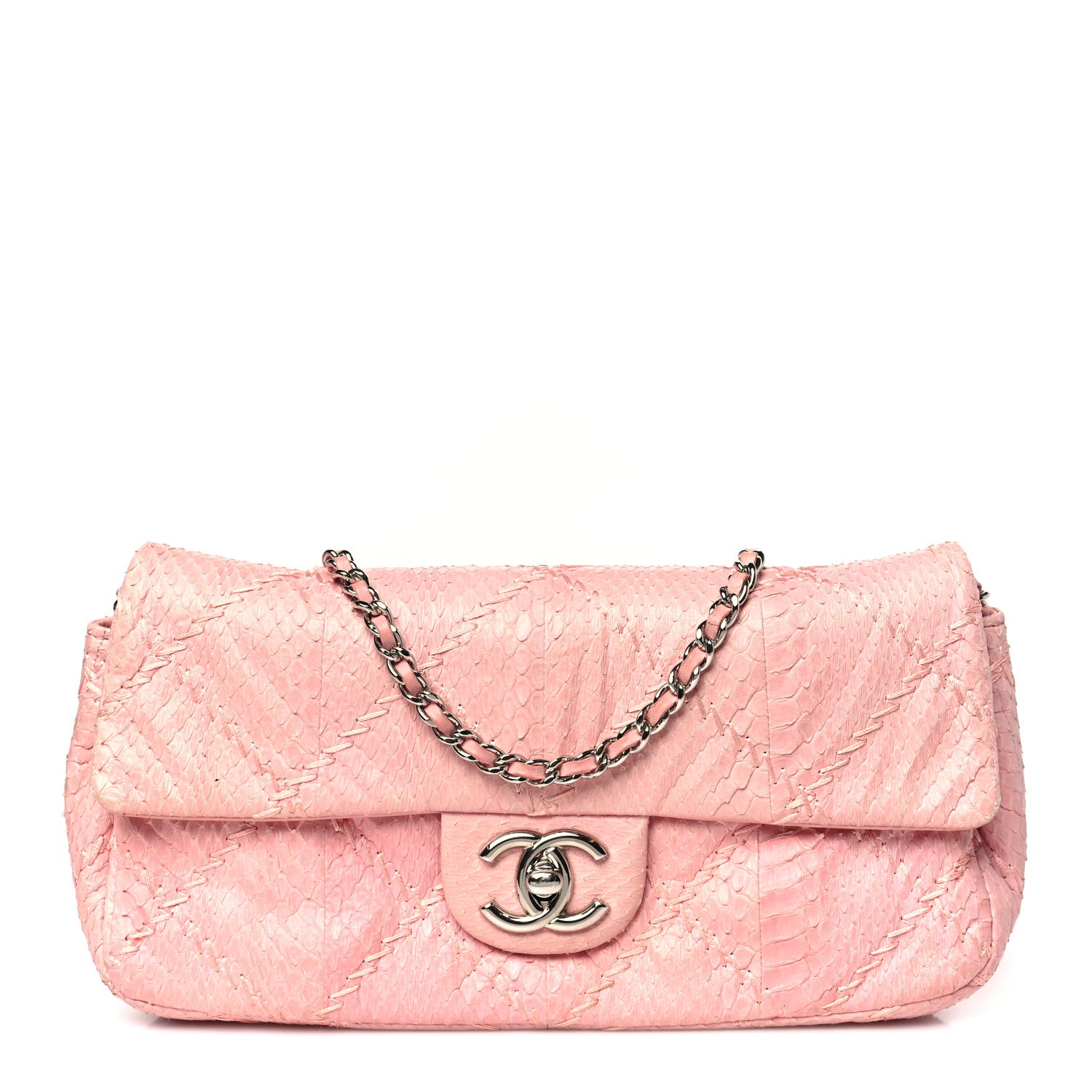 Chanel Snakeskin Ultimate Stitch Flap Pink 1 of 9