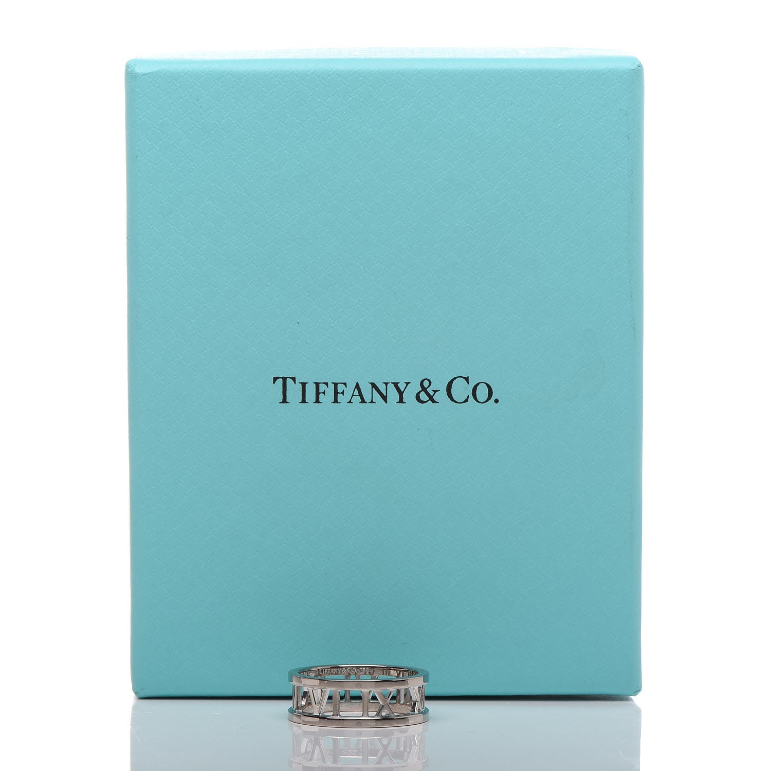 Tiffany 18K White Gold Atlas Open Ring 54 7 5 of 5