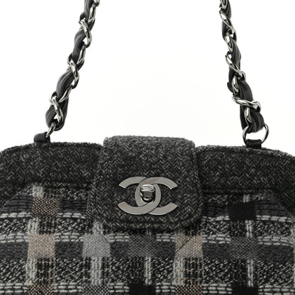 Chanel Wool Tweed Frame Bag Grey Multicolor 8 of 10