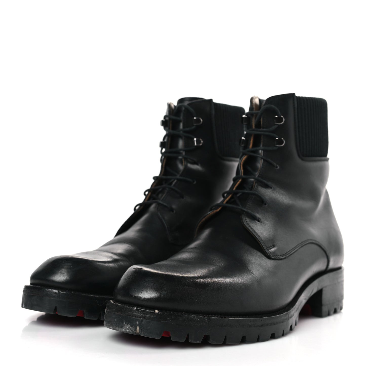 Calfskin Mens Trapman Flat Boots 40 Black