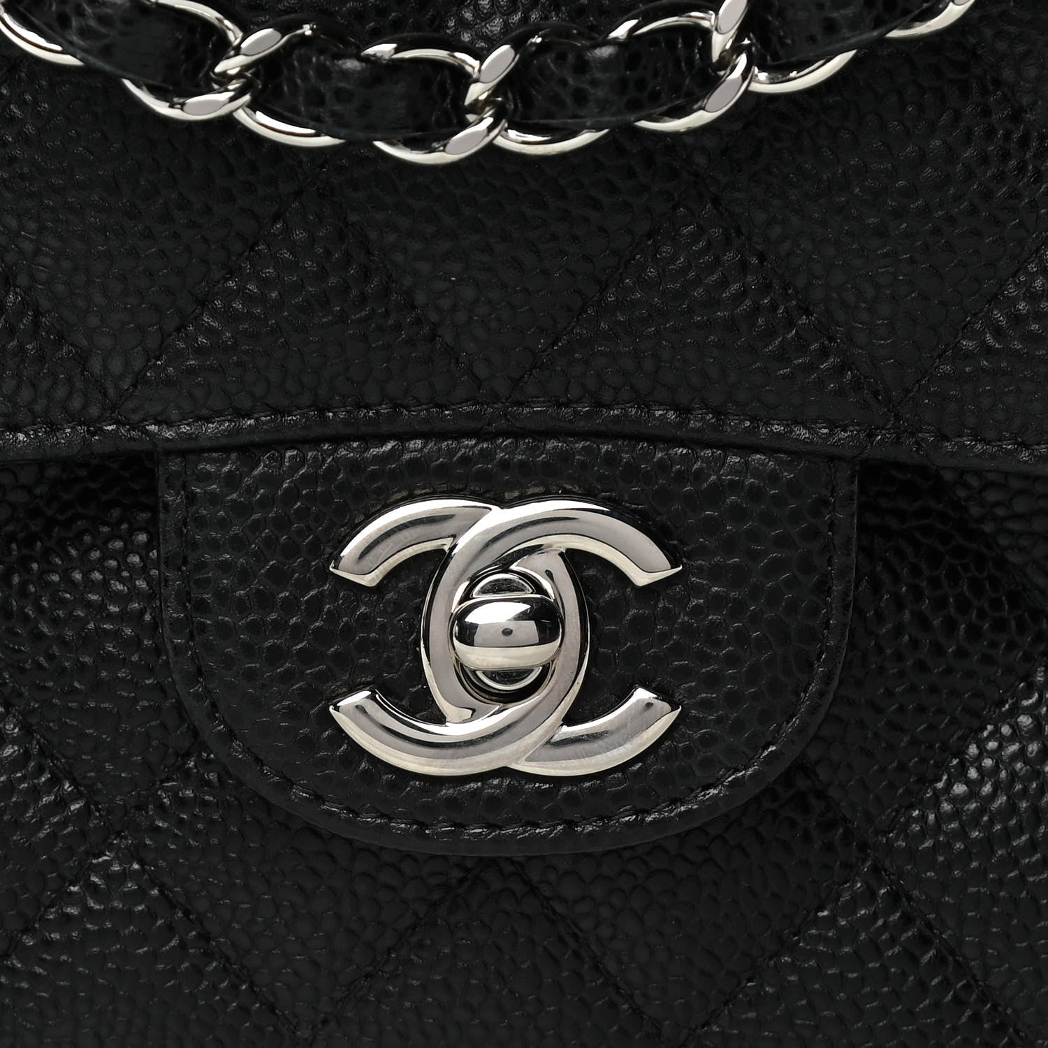 Chanel Caviar Quilted Medium Double Flap Black 8 of 11