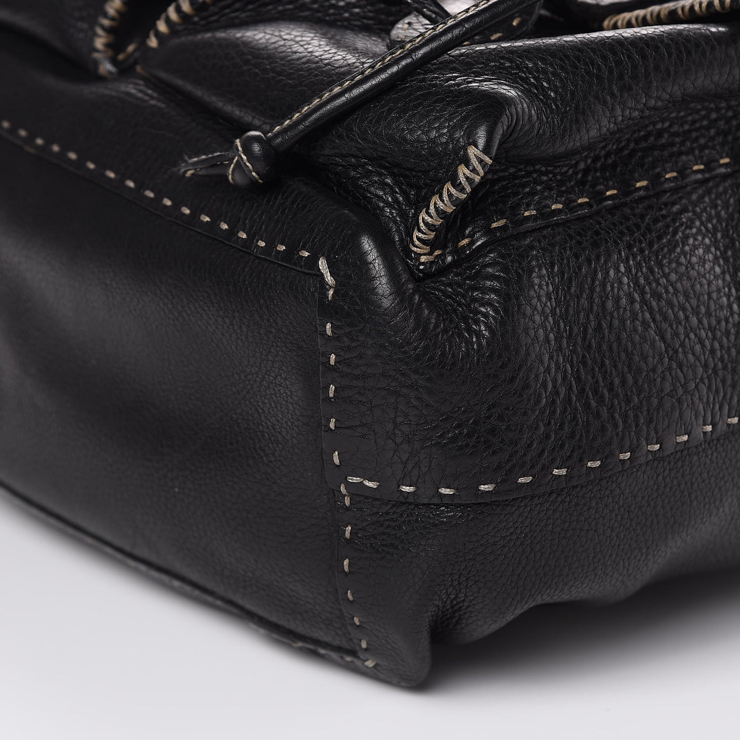Calfskin Romano Selleria Backpack Black