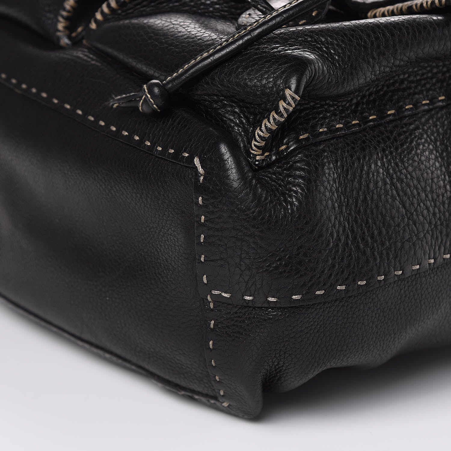 Fendi Calfskin Romano Selleria Backpack Black 10 of 15