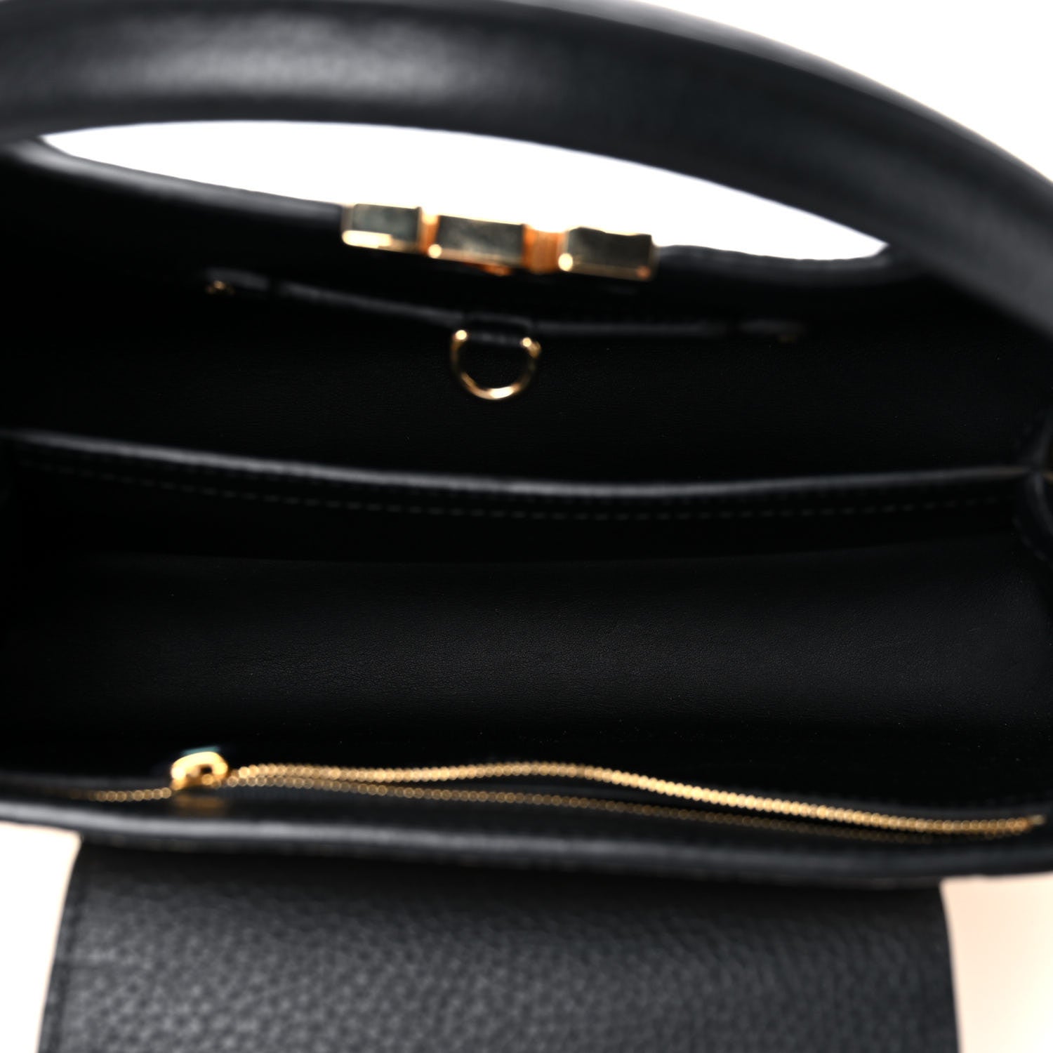 Louis Vuitton Taurillon Capucines PM Creme Black 6 of 10