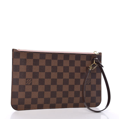 Louis Vuitton Damier Ebene Neverfull MM GM Pochette Rose Ballerine 3 of 7