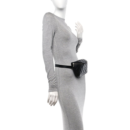 Chanel Lambskin Quilted Waist Belt Bag Black 2 of 12