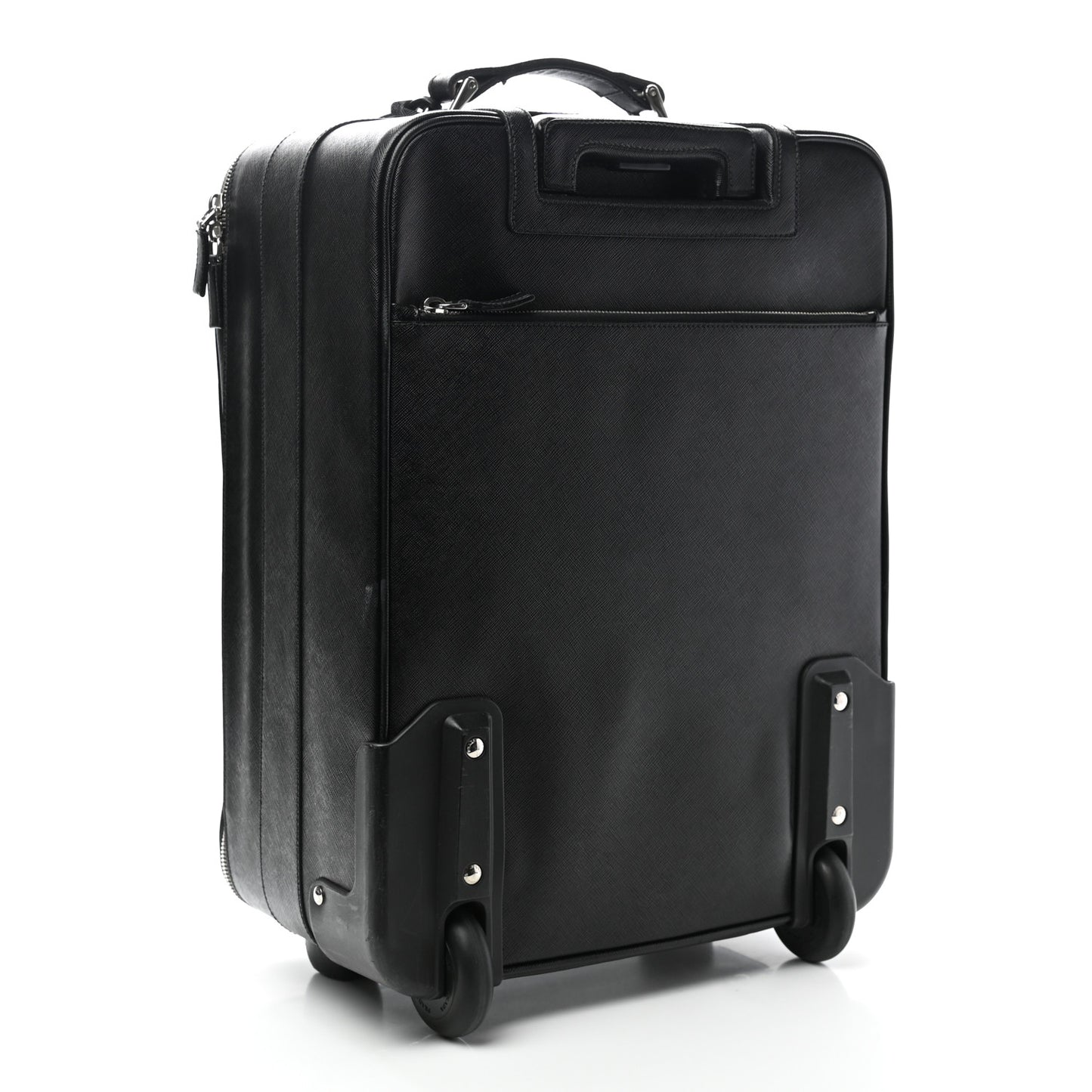 Saffiano Rolling Suitcase Black
