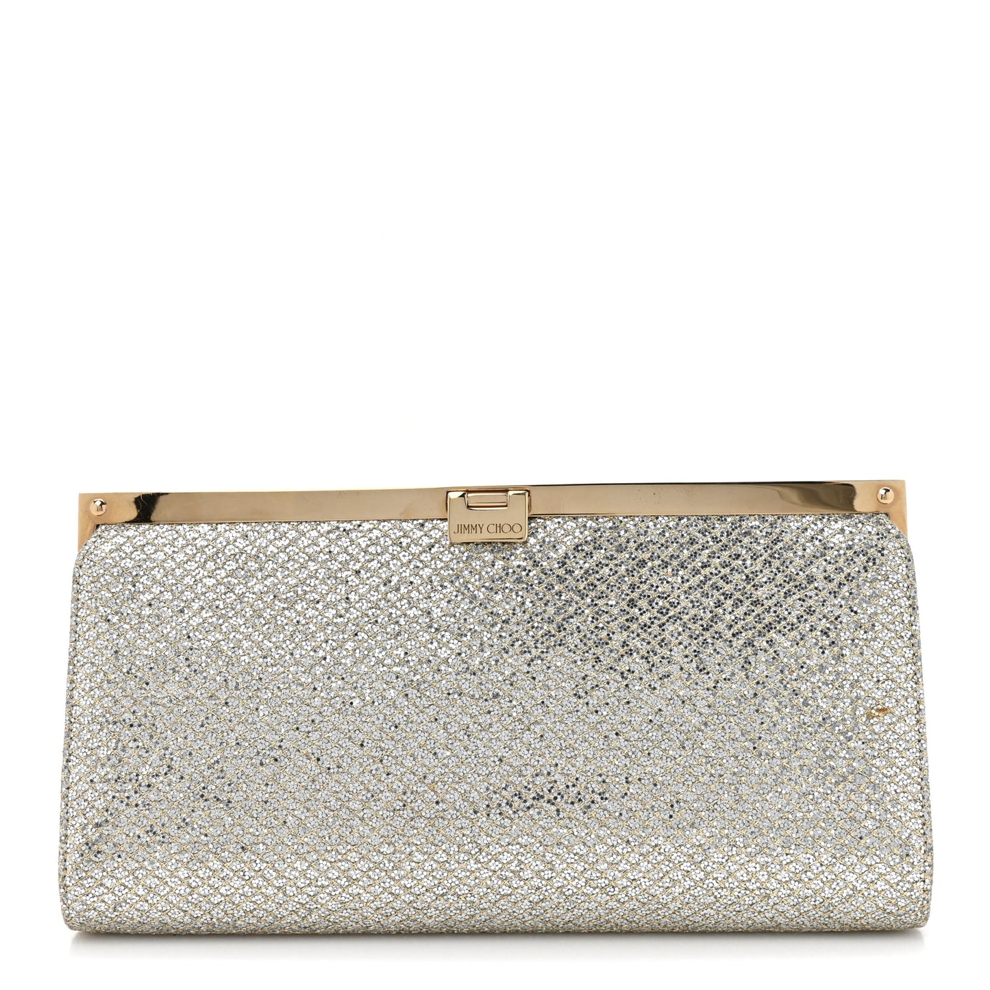 Glitter Fabric Camille Clutch Champagne
