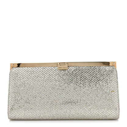 Jimmy Choo Glitter Fabric Camille Clutch Champagne 1 of 11