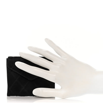 Chanel Satin Stitched Compact Card Case Black 2 of 9