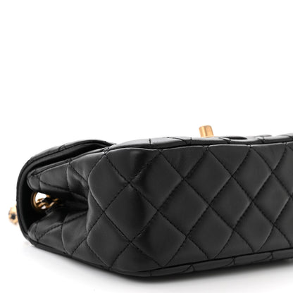 Chanel Lambskin Quilted Mini Pearl Crush Flap Black 9 of 11