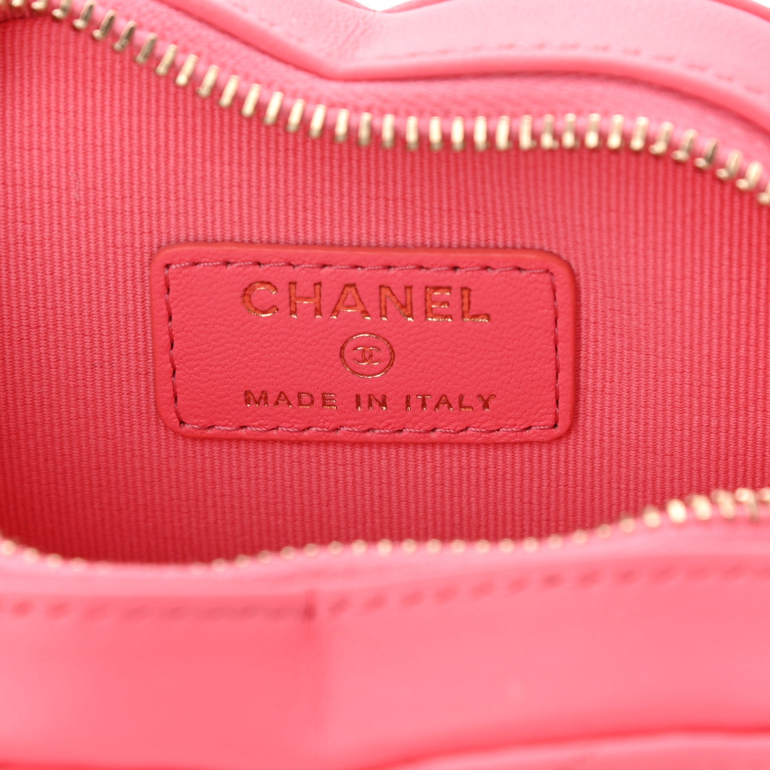 Chanel Lambskin Quilted CC In Love Heart Waist Belt Bag With Chain Pink 6 of 11