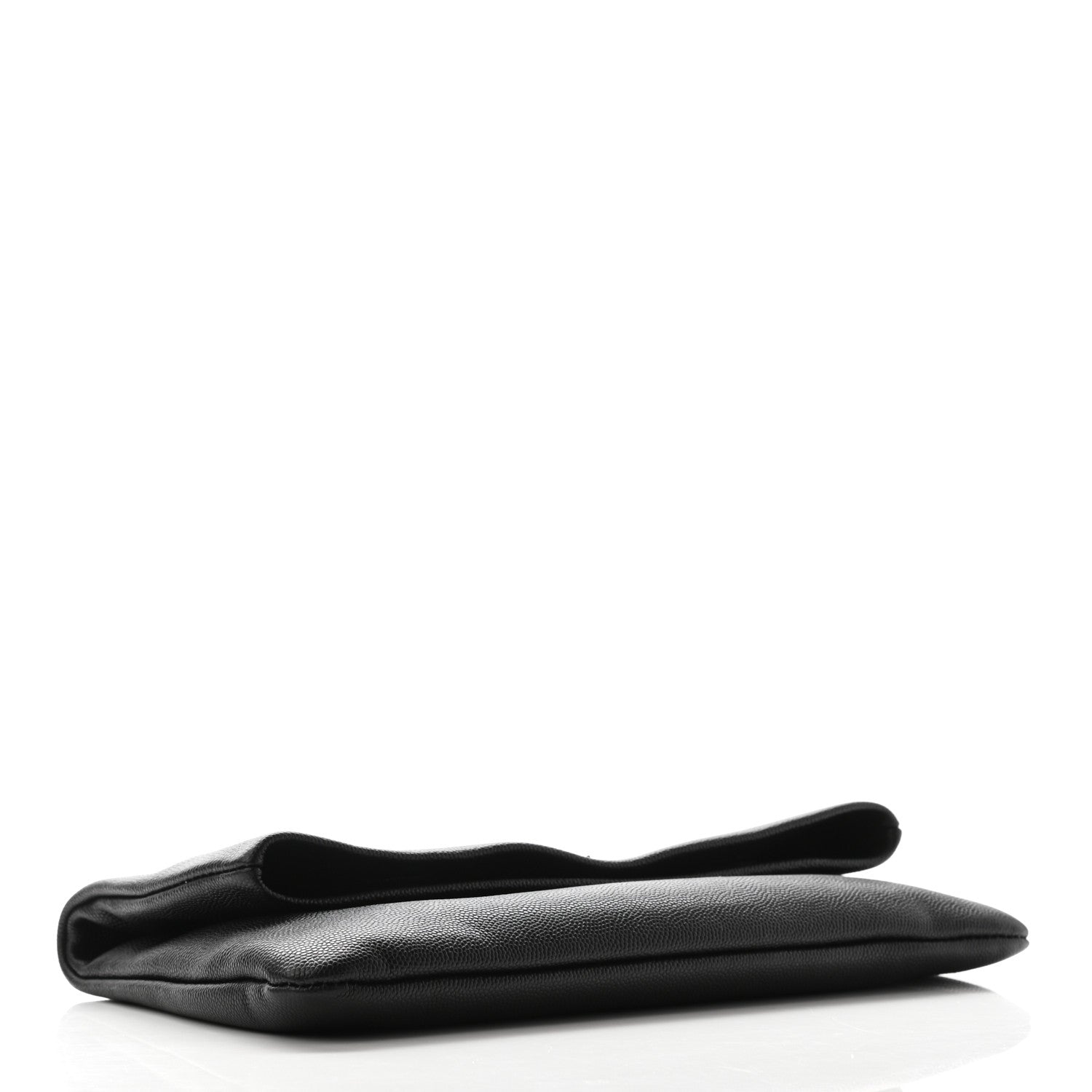 Saint Laurent Grain De Poudre West Hollywood Monogram Fold Over Clutch Black 4 of 6