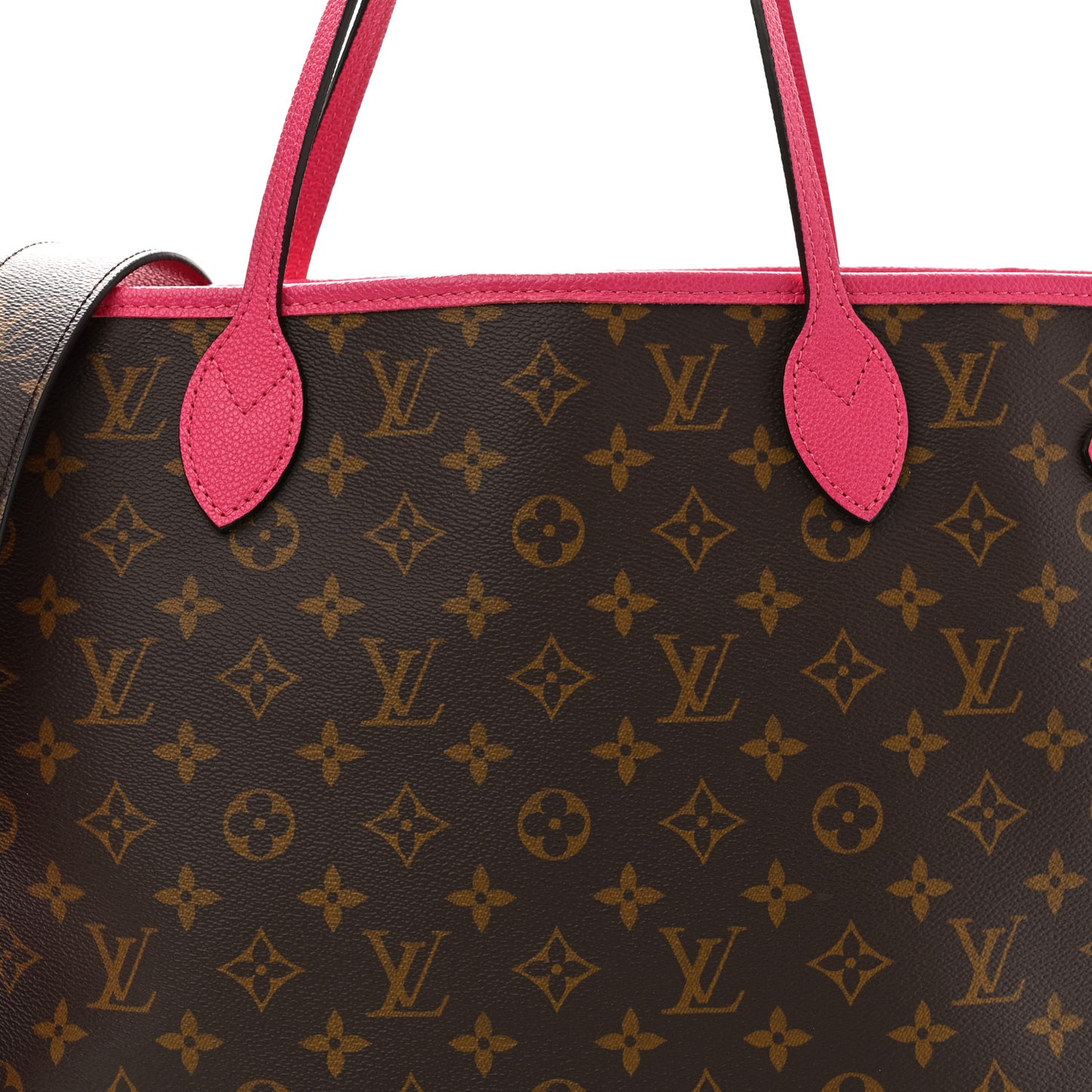 Monogram Inside Out Neverfull Bandouliere MM Rose Pondichery