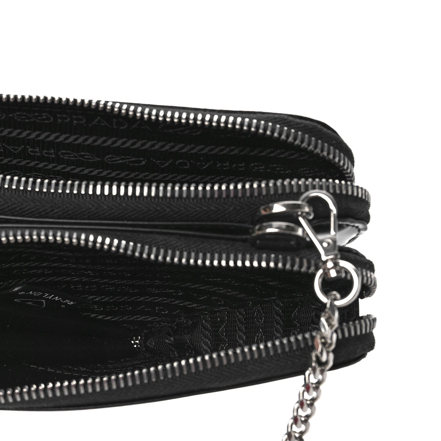 Satin Crystal Mini Triangle Crossbody Pouch Cristal