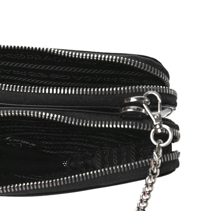 Prada Satin Crystal Mini Triangle Crossbody Pouch Cristal 4 of 6