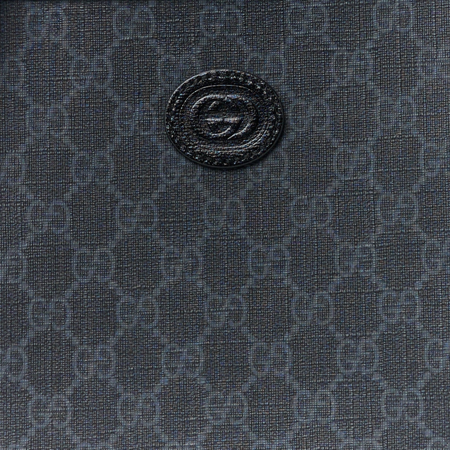 GG Supreme Monogram Azalea Calfskin Retro Interlocking G Wristlet Messenger Bag Black