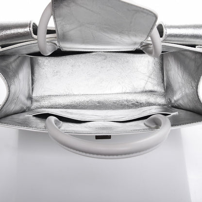 Christian Dior Metallic Calfskin Medium Diorever Flap Silver 6 of 12