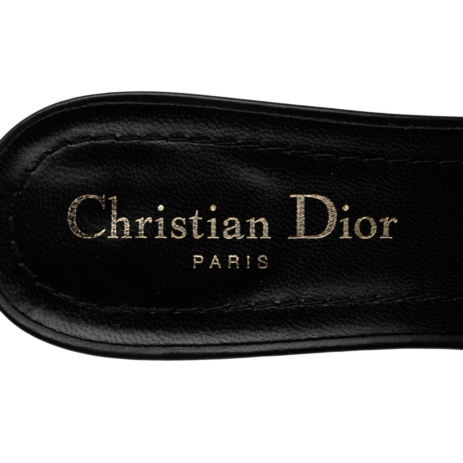 Christian Dior Cotton Embroidered Dway 40mm Slide Sandals 37 Deep Blue 7 of 11
