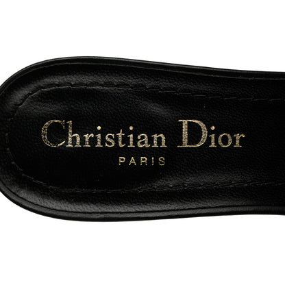 Christian Dior Cotton Embroidered Dway 40mm Slide Sandals 37 Deep Blue 7 of 11