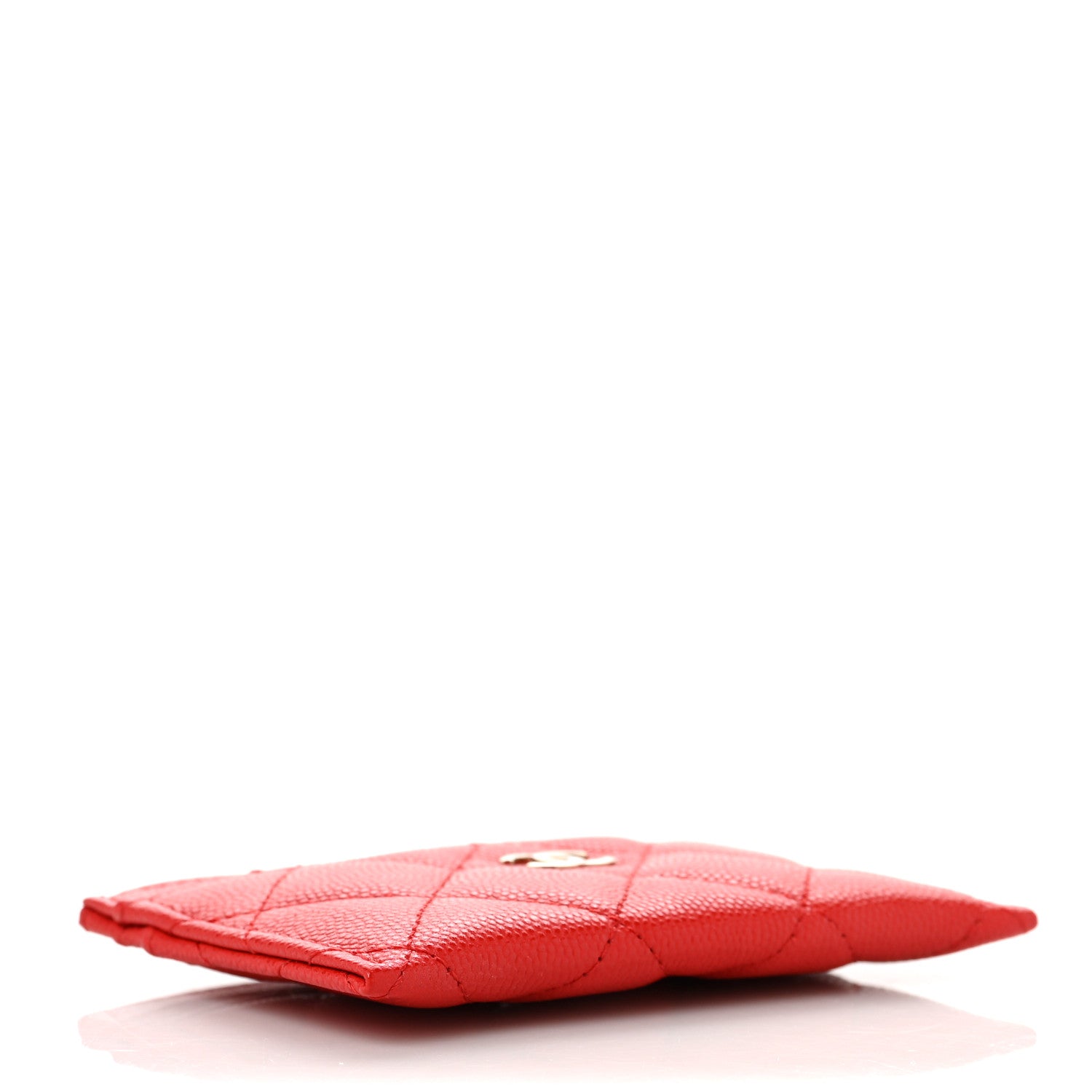 Chanel Caviar Quilted Card Holder Red 4 of 10