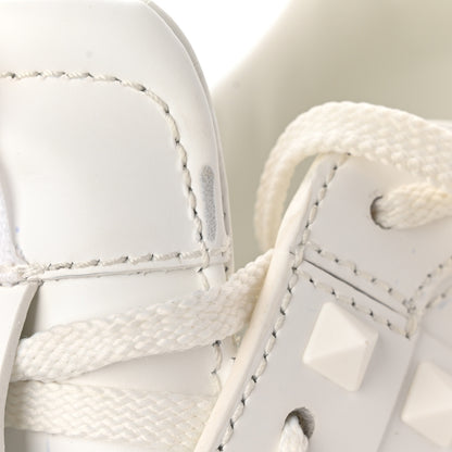Valentino Garavani Calfskin Rockstud Untitled Open Sneakers 37 White 9 of 15