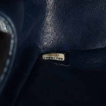 Chanel Lizard Jumbo Double Flap Blue 9 of 9