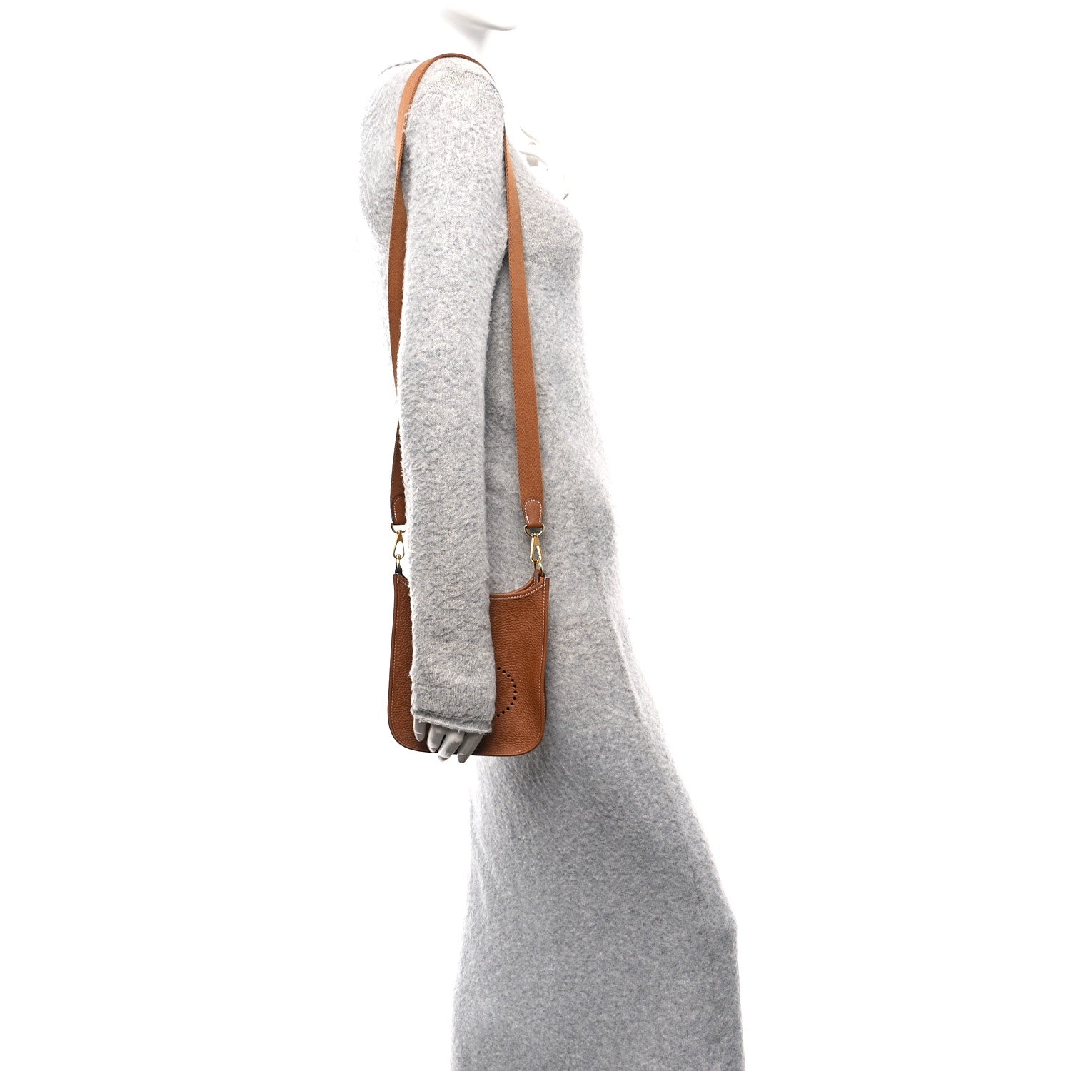 Hermes Taurillon Clemence Evelyne TPM Gold 2 of 11
