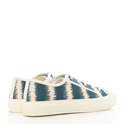 Christian Dior Cotton Embroidered D-Stripes Walk'N'Dior Low Top Sneakers 40 Deep Ocean 4 of 8