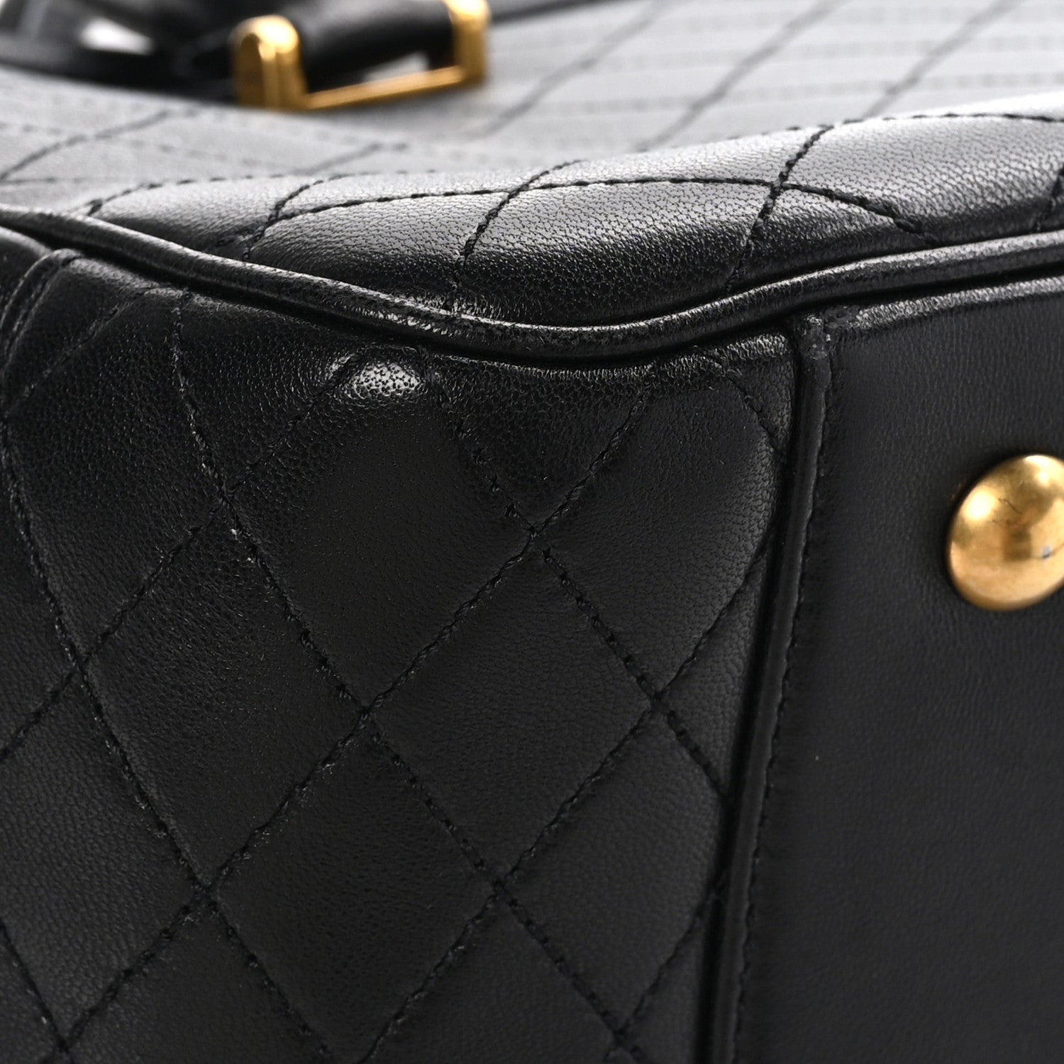 Saint Laurent Lambskin Lyia Quilted Duffle Bag Black 11 of 13