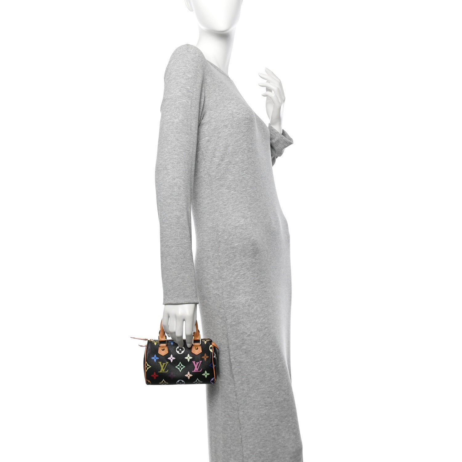 Louis Vuitton Monogram Multicolor Mini Sac HL Speedy Black 2 of 11