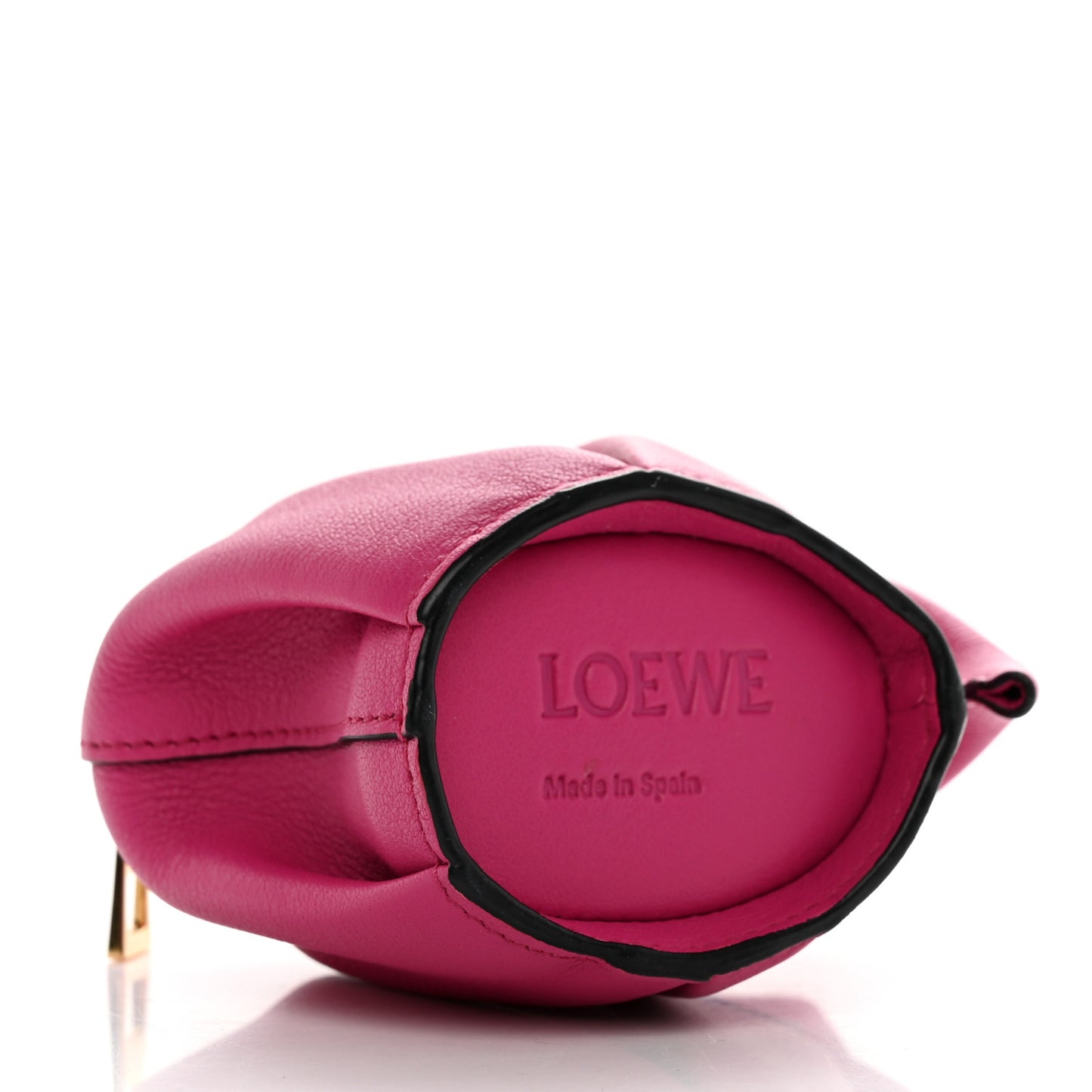 Calfskin Elephant Coin Purse Fuchsia
