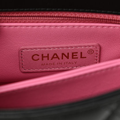 Chanel Goatskin Quilted Rainbow Extra Mini Coco Handle Flap Black 6 of 9