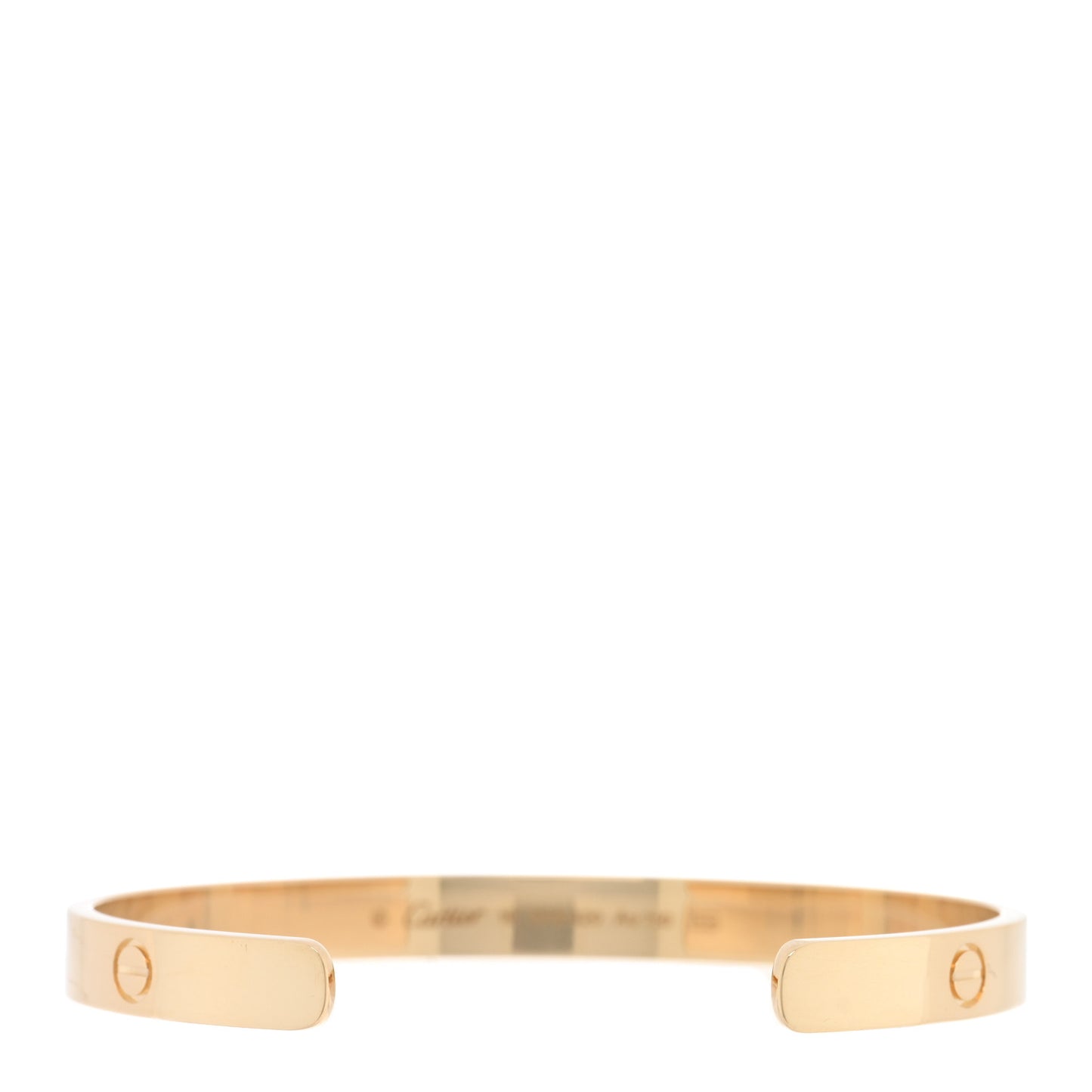 18K Yellow Gold LOVE Cuff Bracelet 19