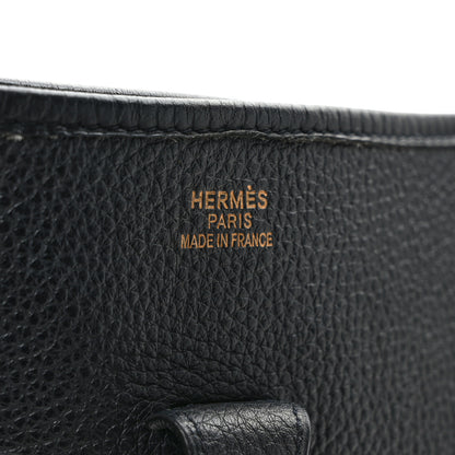 Hermes Taurillon Clemence Evelyne PM Black 6 of 9