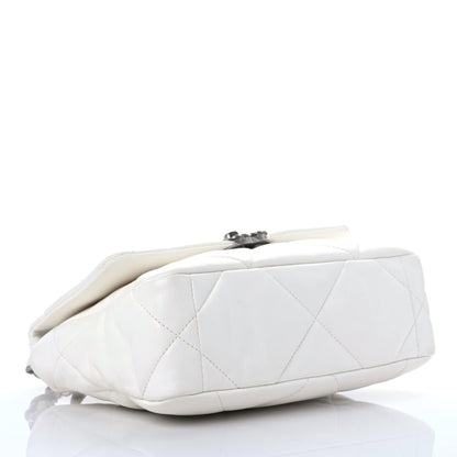 Chanel Lambskin Quilted Medium Chanel 19 Flap White 4 of 11
