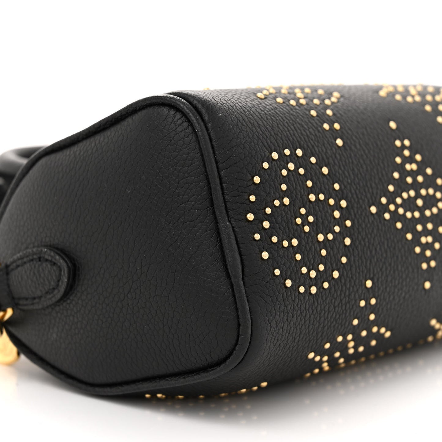Grained Calfskin Studded Monogram Giant Nano Speedy Black