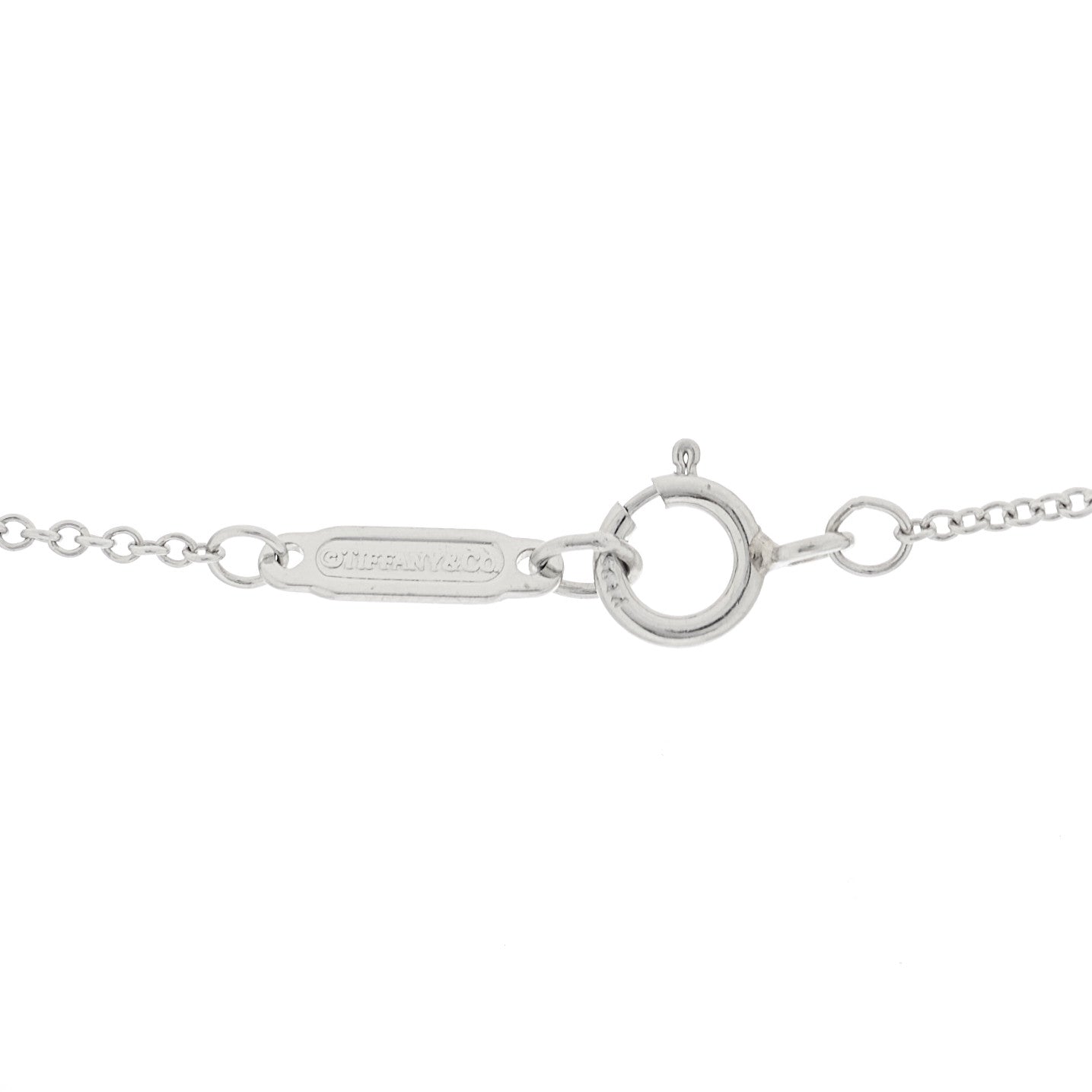 Tiffany Platinum Diamond .33ct Solitaire Pendant Necklace 4 of 6