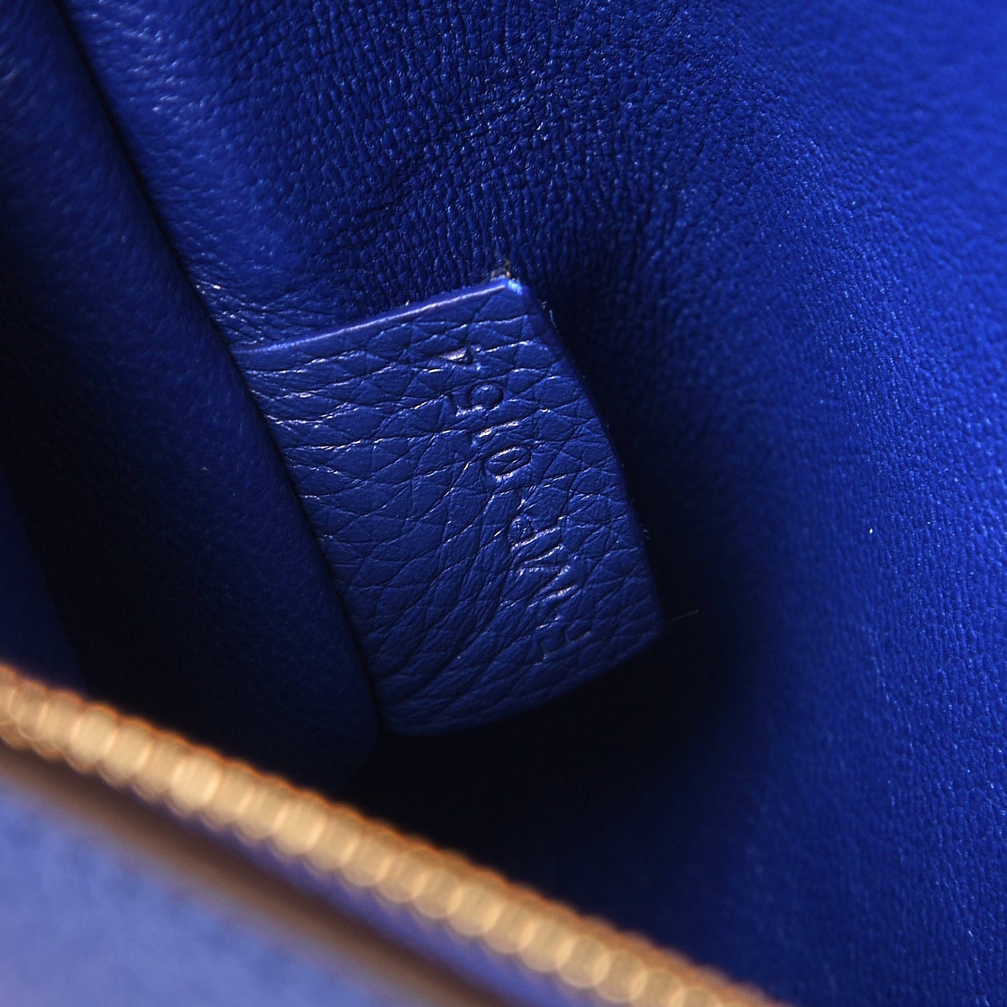 Drummed Calfskin Suede Small Trapeze Indigo