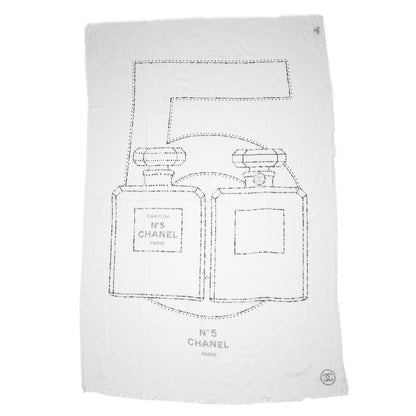Chanel Cashmere No. 5 Scarf White 1 of 5