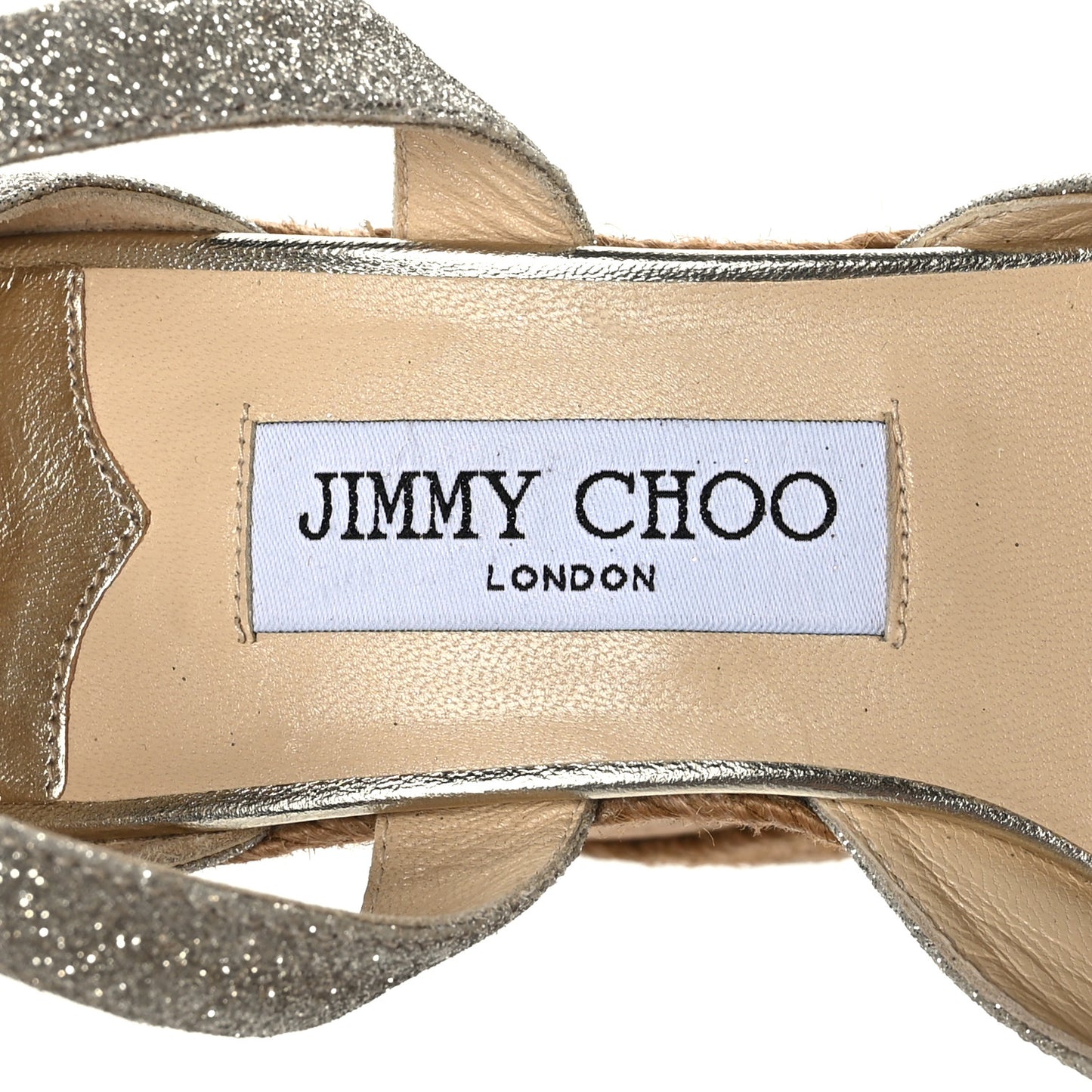Glitter Rope Cork Alanah 105 Wedge 38.5 Silver