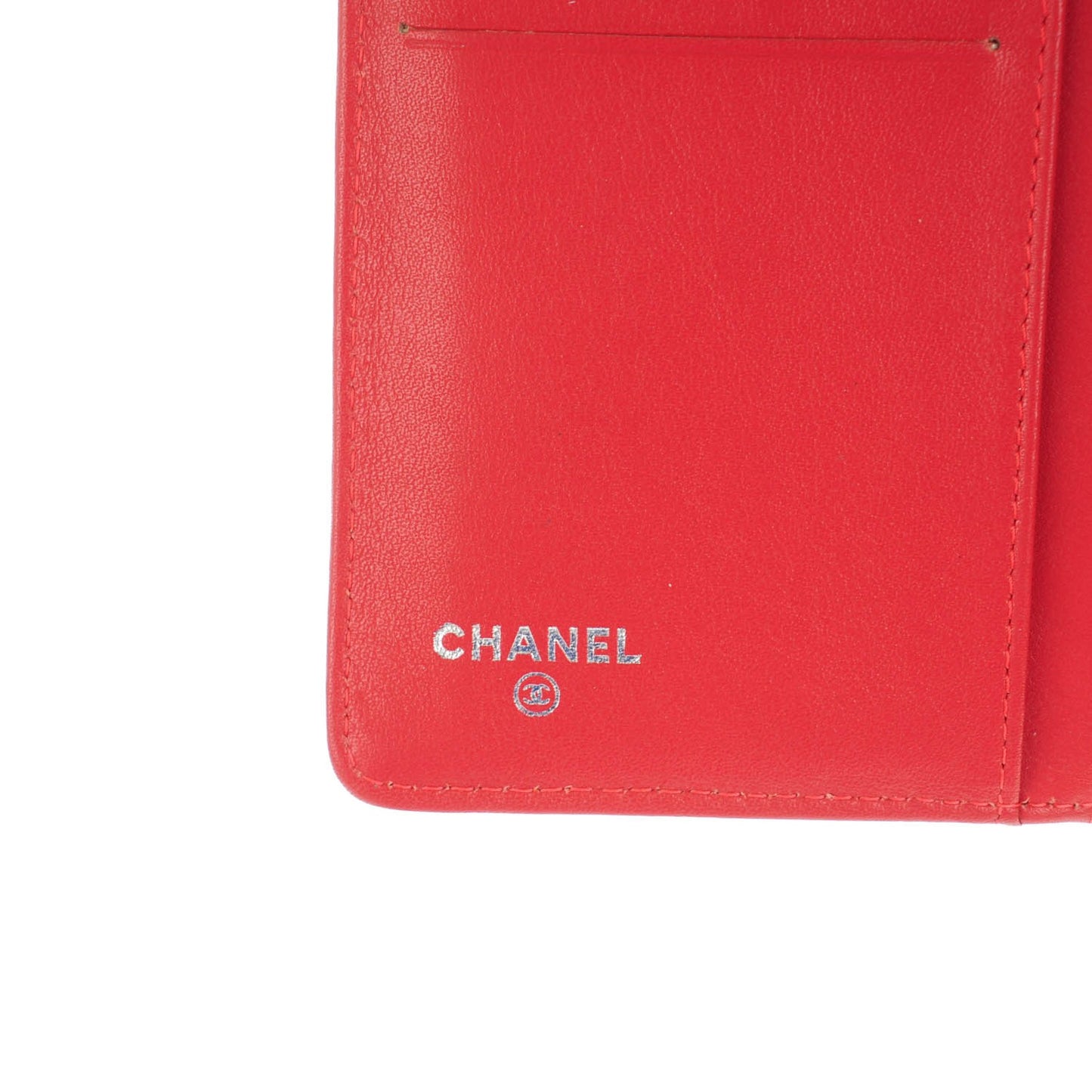 Patent Quilted Zip Pocket Wallet Coral