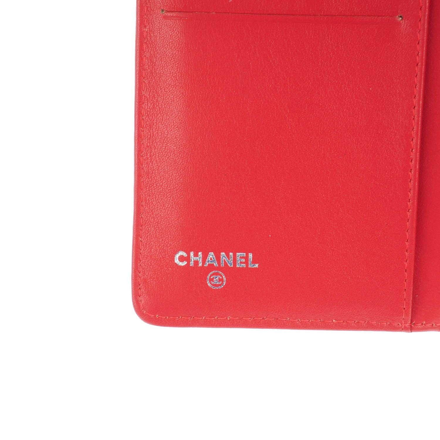 Chanel Patent Quilted Zip Pocket Wallet Coral 6 of 8