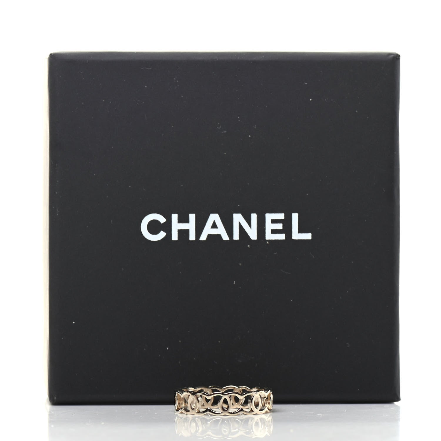 Chanel Metal CC Ring 54 6.75 Gold 3 of 3